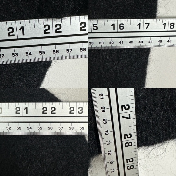 Sezane Black Charles Cardigan Knit Sweater Size Large‎ Mohair V-Neck Merino Wool - Picture 12 of 14